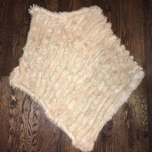 Lord and Taylor Rabbit Fur Poncho